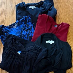 Stylish Women's Tops Collection - Black, Blue, Red